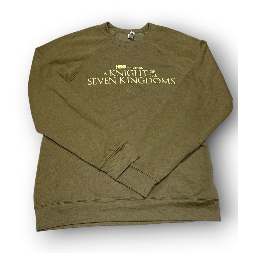 HBO A Knight Of The Seven Kingdoms Sweatshirt Unise Large Olive Green Promo Crew